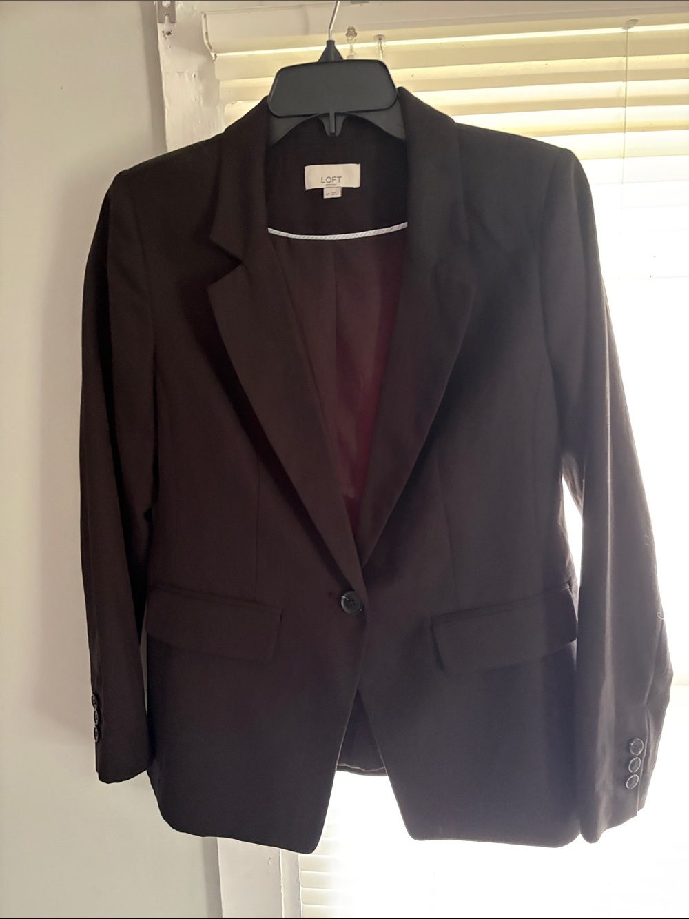 NWOT LOFT Women's Black Single-Button Blazer